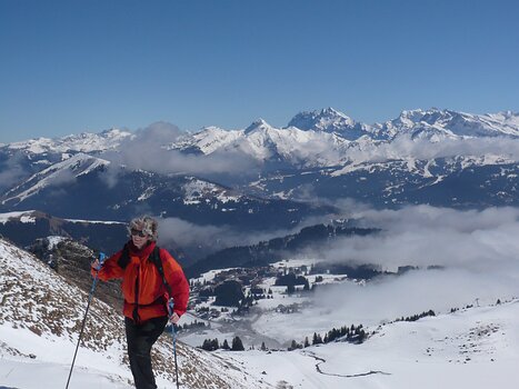 2011-03 Praz-de-Lys Bernadette P, détail sortie