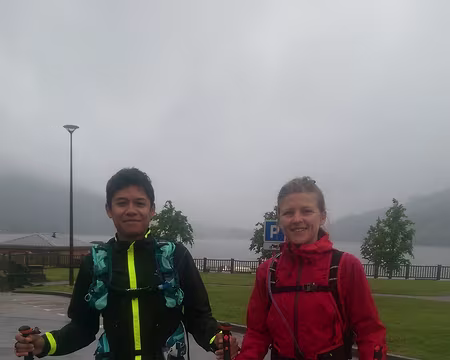 PXL016 Laurence et Franck ont clôturé la série sur le 'Trail Court' le dimanche matin, et sous la flotte.