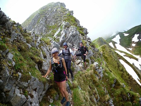 2014-06 Chamonix UTMB Véronique M, détail sortie