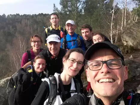 2016-02 Franchard - Canche aux Merciers Véronique M, Hélène G, détail sortie