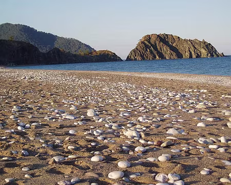 017 La plage à Cirali devant la pension.