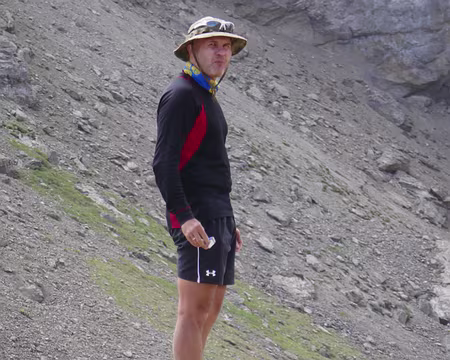 P039 Notre guide russe Serguei au col de Kara-Suu