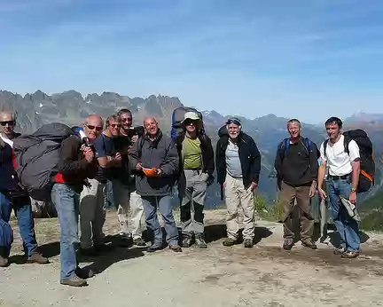 28 Le groupe au plan de l'aiguille à Chamonix