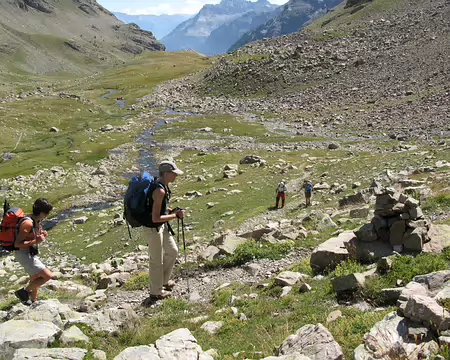 12 22-23 Aout 2009 Dormillouse (1441m) - Prapic(1520m) en AR, par les cols de Fressinières (2782m) et des Terres Blanches (2721m) CAF IdF (RW97 - Céline Falissard)