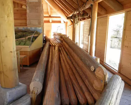 PXL057 le dispositif installé en Forêt Noire pour descendre les troncs de la forêt jusqu'à la Murg puis le Rhin, puis la mer du Nord