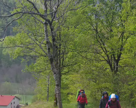 Première montée sur un talus ressemblant à une ancienne moraine Première montée sur un talus ressemblant à une ancienne moraine